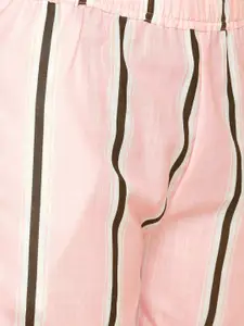 FashionRack Women Pack of 2 Peach-Coloured & Pink Printed Cotton Lounge Shorts