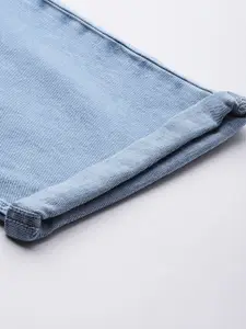 FOREVER 21 Women Mid-Rise Boyfriend Fit Ankle Length Ripped Jeans