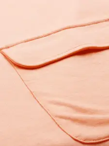 FOREVER 21 Women Peach-Coloured Hooded Sweatshirt