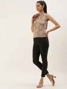 FOREVER 21 Women Chevron Printed Pullover Sweater