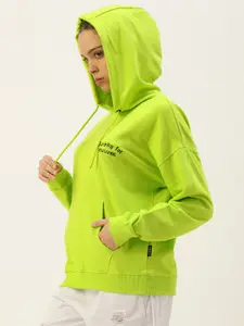 FOREVER 21 Women Solid Hooded Sweatshirt