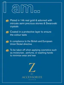 Accessorize London Set of  2 14K Gold Plated Z Grecian Heart Rings