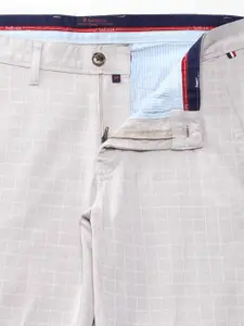 Van Heusen Sport Men Grey Checked Slim Fit Trouser