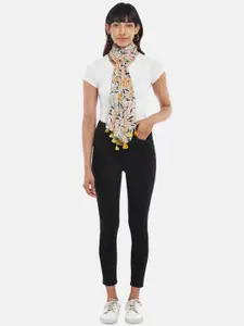 Honey by Pantaloons Women Green & Orange Printed Scarf