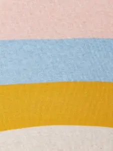 People Women Peach-Coloured & Blue Striped Top