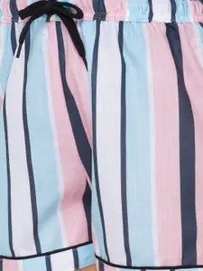 FashionRack Women Beige & White 2 Printed Lounge Shorts