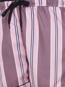 FashionRack Women Pack Of 2 Blue & Pink Printed Lounge Shorts