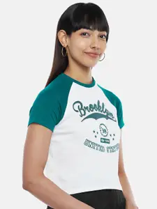 People Women White  Graphic Print Top