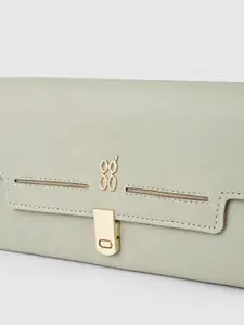 Baggit Women Light Green Solid Two Fold Wallet
