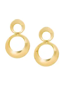 Bellofox Gold-Toned Circular Drop Earrings