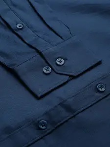 INVICTUS Men Pure Cotton Textured Slim Fit Formal Shirt