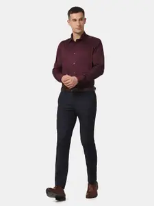 Blackberrys Men Maroon Slim Fit Formal Shirt