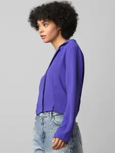 ONLY Women Regular Fit Blue Casual Shirt