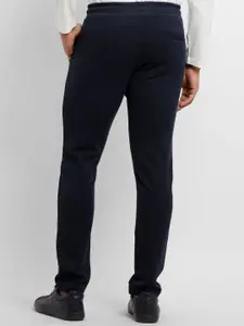 Status Quo Men Navy Blue Solid Trackpants