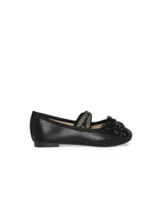 Pantaloons Junior Girls Black Embellished Ballerinas Flats