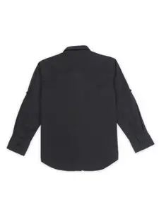 Gini and Jony Boys Grey Soild Casual Shirt
