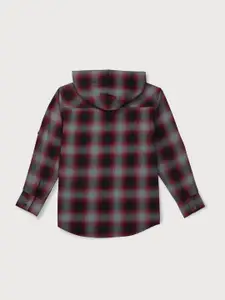 Gini and Jony Boys Black Checked Casual Shirt