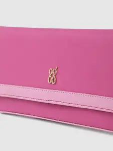 Baggit Women Pink PU Three Fold Wallet