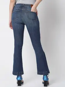 Vero Moda Women Blue Bootcut High-Rise Stretchable Jeans