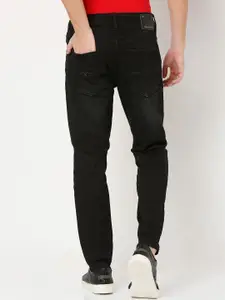 Mufti Men Black Slim Fit Mid-Rise Jeans