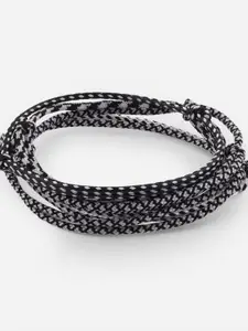 The Bro Code Men 4 Black Handcrafted Wraparound Bracelet
