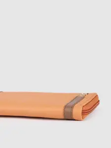 Baggit Women Orange PU Zip Around Wallet