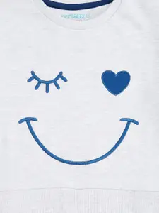 Pantaloons Junior Girls Grey Melange Sweatshirt