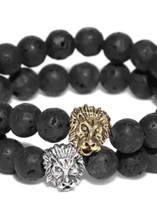 YouBella Women Pack Of 2 Black & Gold-Toned Bracelet