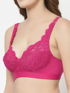 Floret Magenta Floral Lace Bralette Set of 2 Bra