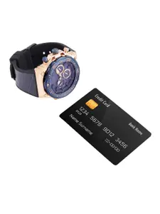 GUESS Men Blue Dial & Stainless Steel Straps Analogue Watch GW0326G1