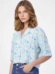 ONLY Women Pink Floral Printed Casual Shirt