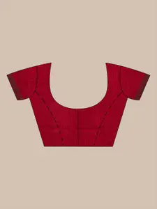 Arhi Red & Black Embellished Sequinned Pure Cotton Saree