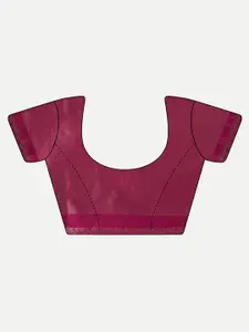 kasee Women Pink & Green Ethnic Motifs Zari Saree