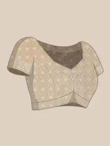 MIMOSA Cream-Coloured Paisley Zari Art Silk Kasavu Saree