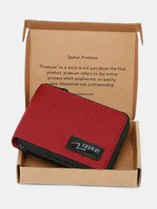 SPYKAR Men Red Leather Two Fold Wallet