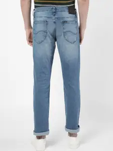 Lee Men Blue Rodeo Straight Fit Heavy Fade Stretchable Jeans