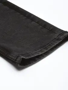 Louis Philippe Jeans Men Black Slim Narrow Fit Mid-Rise Light Fade Stretchable Jeans