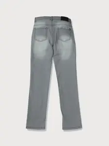 Palm Tree Boys Grey Low Distress Light Fade Jeans Fixed Waist