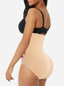 HSR Women Cream-Coloured Solid Shapewear
