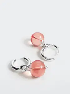 MANGO Beaded Circular Drop Earrings