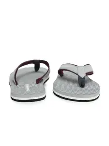 ABROS Women Grey Printed Thong Flip-Flops