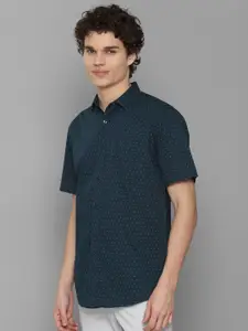 Allen Solly Men Navy Blue Slim Fit Printed Cotton Casual Shirt