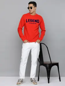 Flying Machine Men Orange Printed Sweatshirt