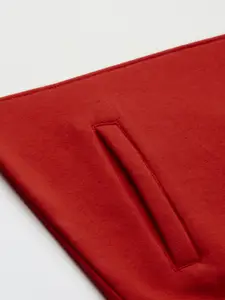 Flying Machine Men Navy Blue And Orange Colourblocked Sweatshirt