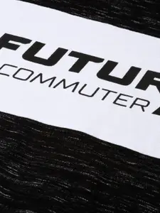 Flying Machine Men Black & White Printed Sweatshirt