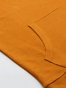 Flying Machine Men Brown Hooded Pure Cotton Sweatshirt