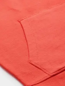 Flying Machine Men Orange Hooded Sweatshirt