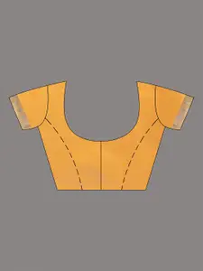 Charukriti Mustard & Pink Woven Design Zari Pure Silk Saree