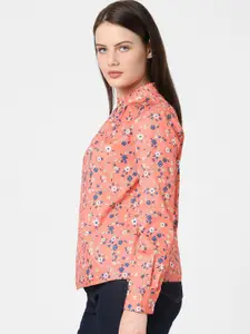 Vero Moda Women Orange Floral Printed Top