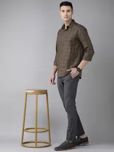 Arrow Sport Men Brown Original Slim Fit Checked Pure Cotton Casual Shirt